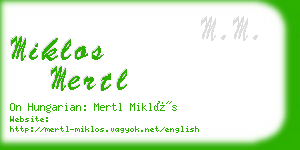 miklos mertl business card